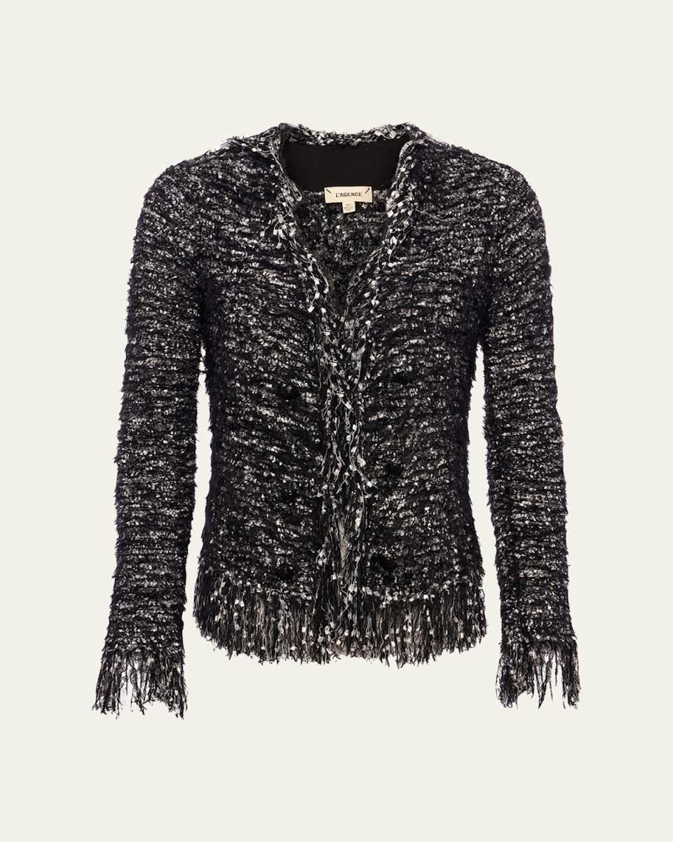 Azure Fuzzy Cardigan Blaz